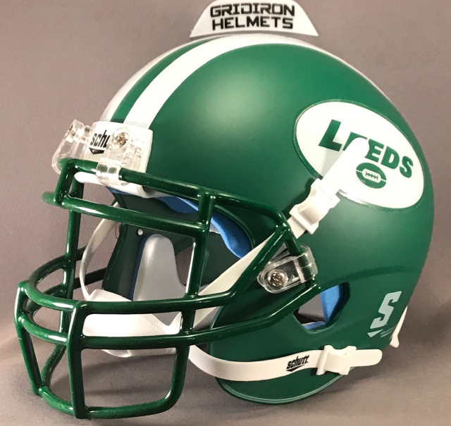 Leeds Green Wave HS 2015 (AL) matte kelly helmet